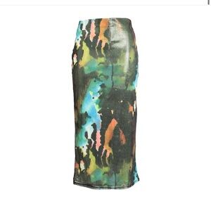 Topshop Vibrant Abstract Pencil Skirt sz 10